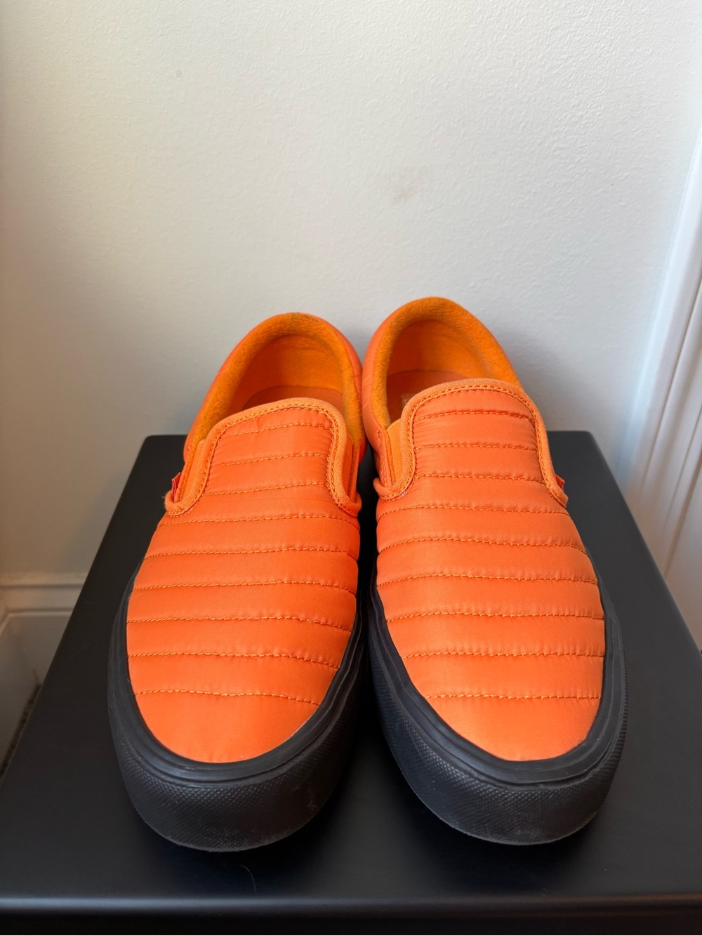Vans Orange Slip-On Lite Quilted Sneakers